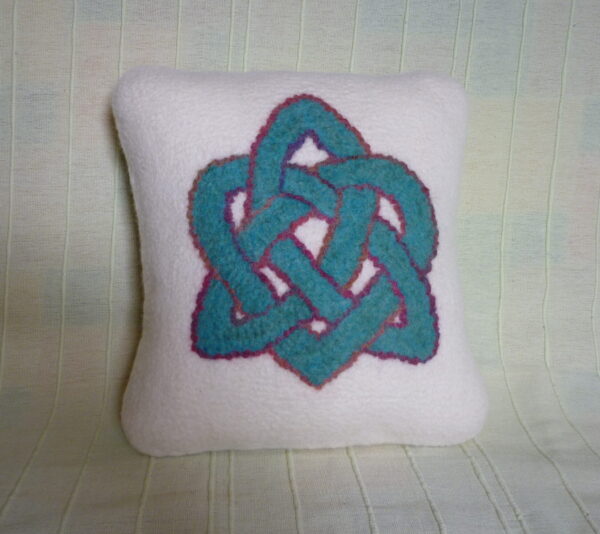 Felt Cushion Celtic Love Heart - Image 4