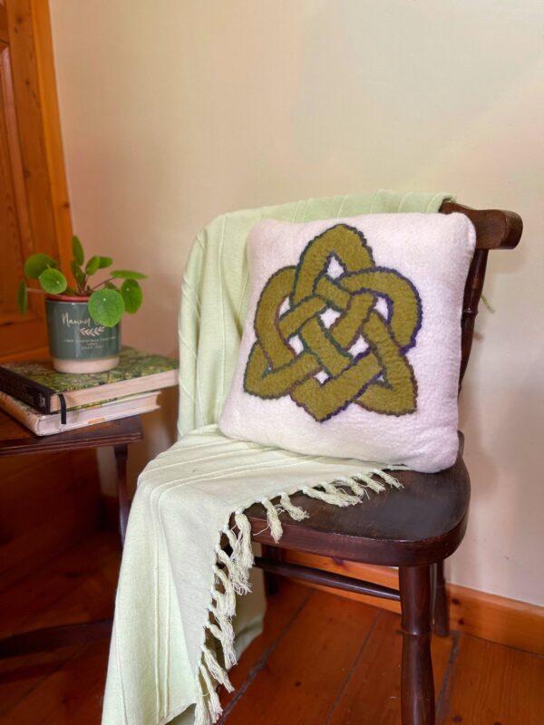 Felt Cushion Celtic Love Heart