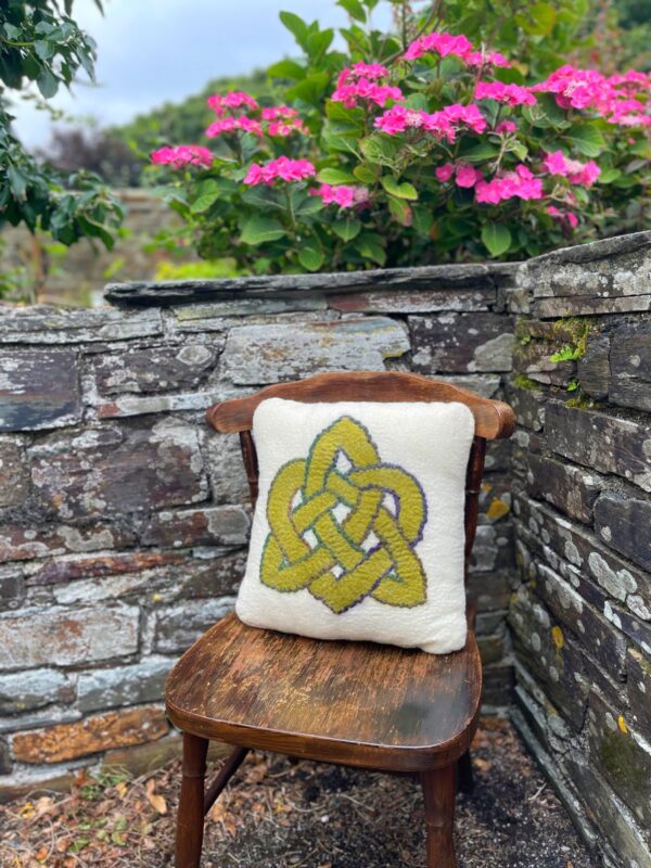 Felt Cushion Celtic Love Heart - Image 2