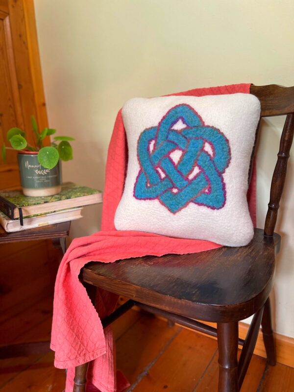 Felt Cushion Celtic Love Heart