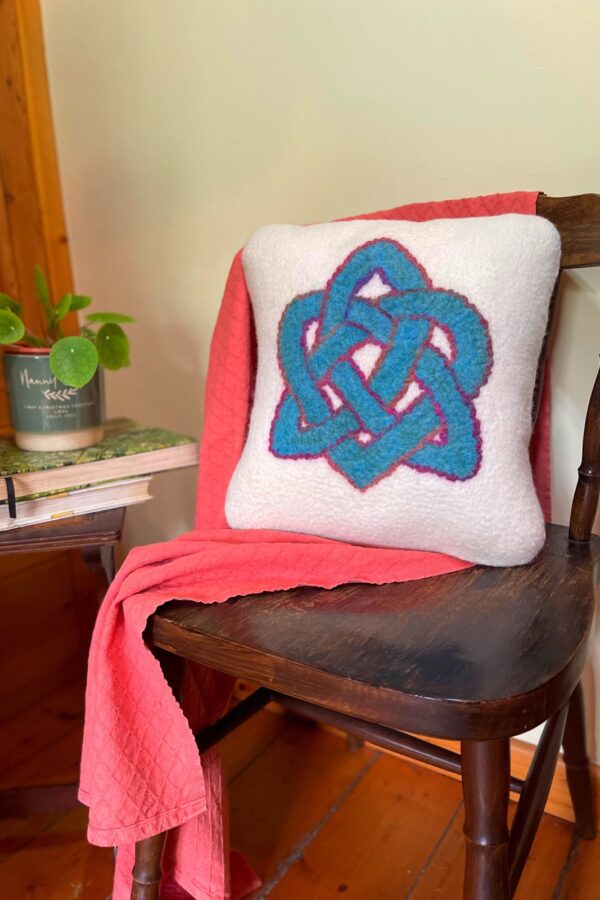 Felt Cushion Celtic Love Heart