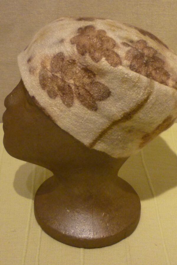 Rose Leaf Ecoprint Felt Hat