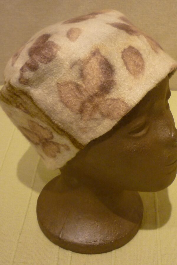 Blackberry Leaf Ecoprint Felt Hat