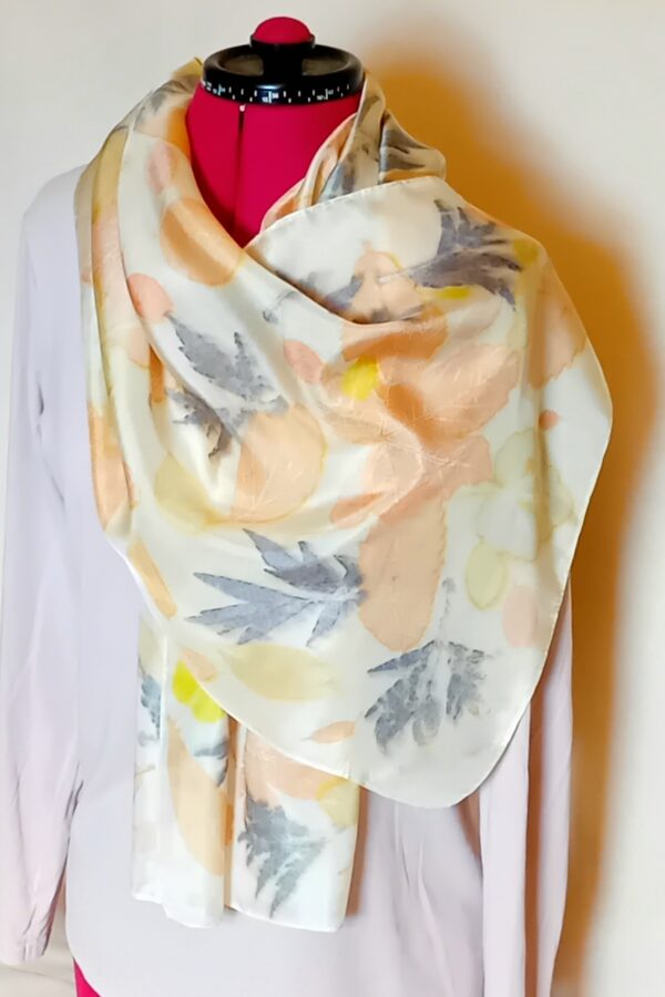 Botanical Print Silk Scarf
