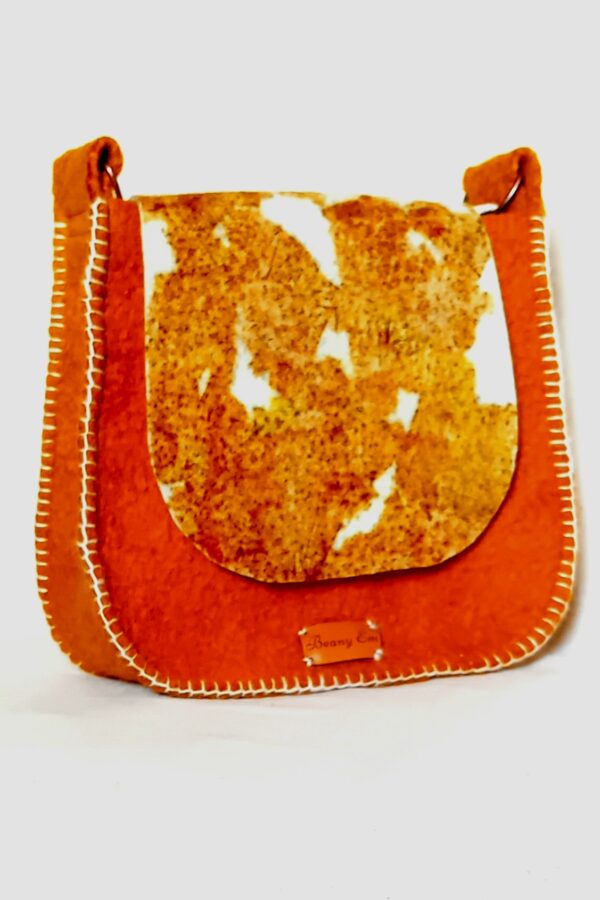 Handmade felt cross body bag