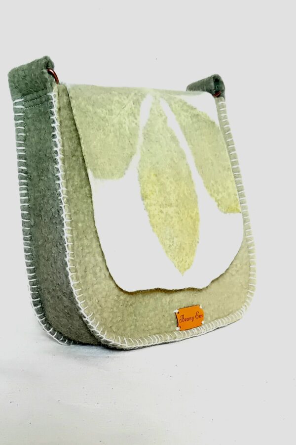 Handmade felt cross body bag
