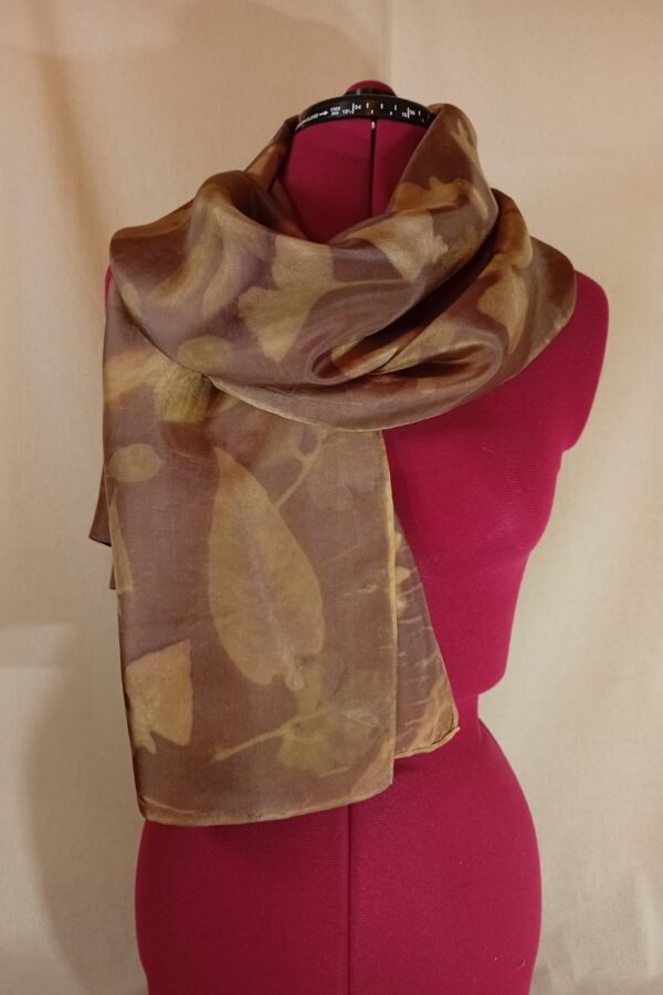 Botanical Print Silk Scarf